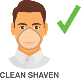 Which facial hair styles may be suitable with my half face or disposable respirator?