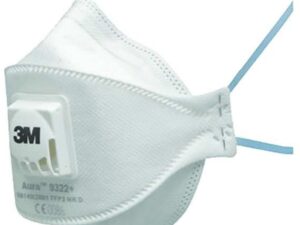 9322A+ 3M P2 DISP MASK FLAT FOLD VALVED BX10