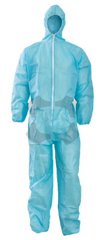 DISPOSABLE COVERALLS POLYPROPYLENE BLUE