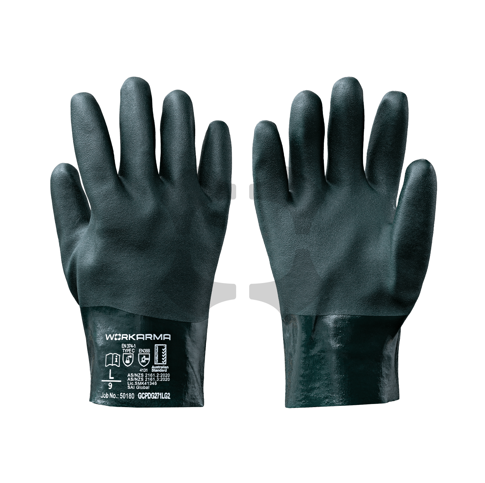 PVC Double Dip 27cm Chemical Resistant Glove XL
