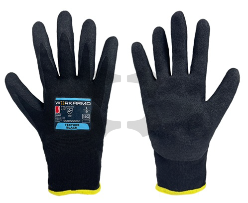 Texture Black Utility Dipped Glove